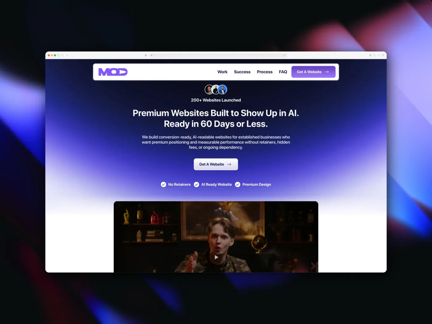 MOD Digital website, built on Wix Studio
