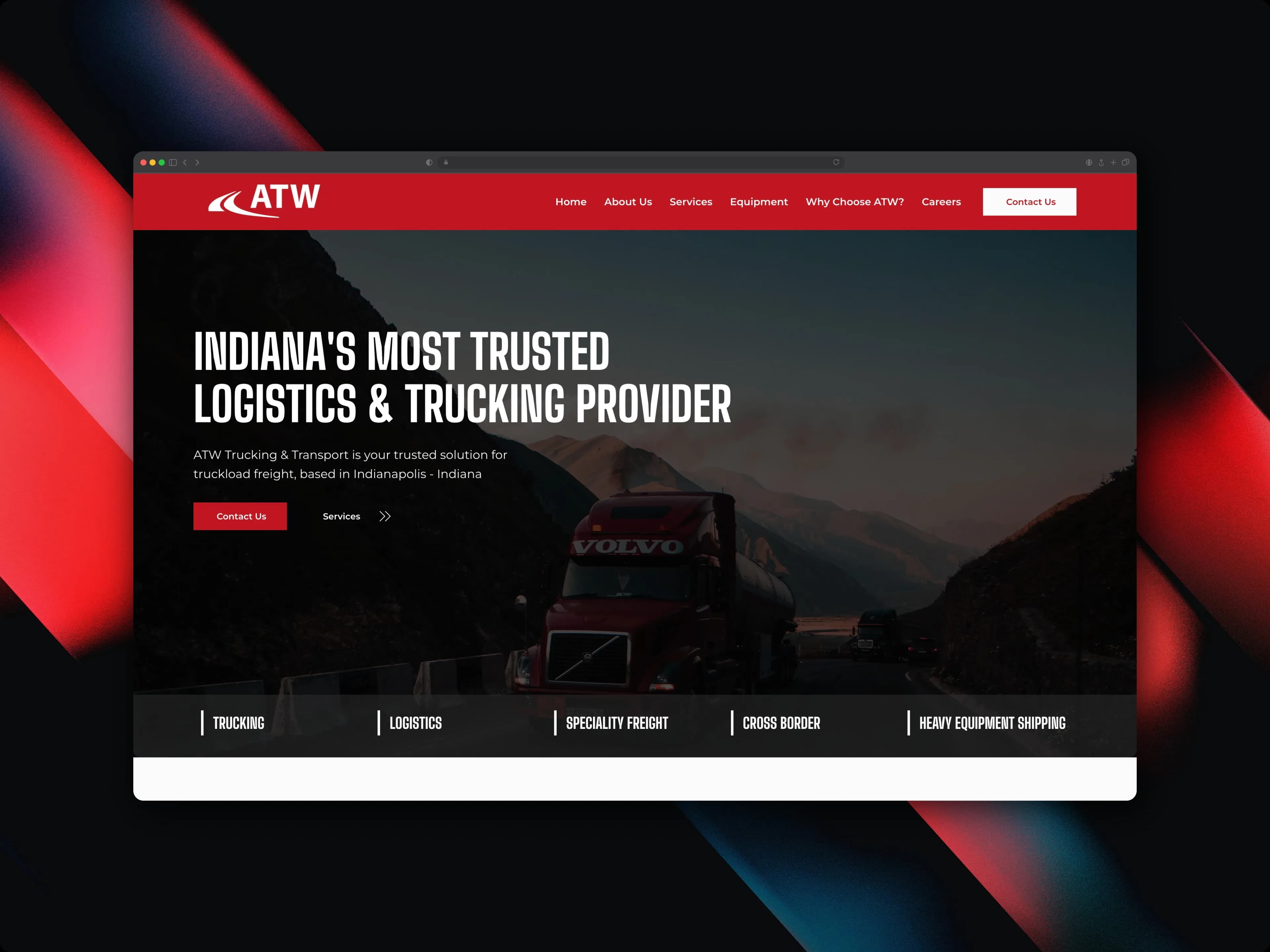 ATW Trucking website