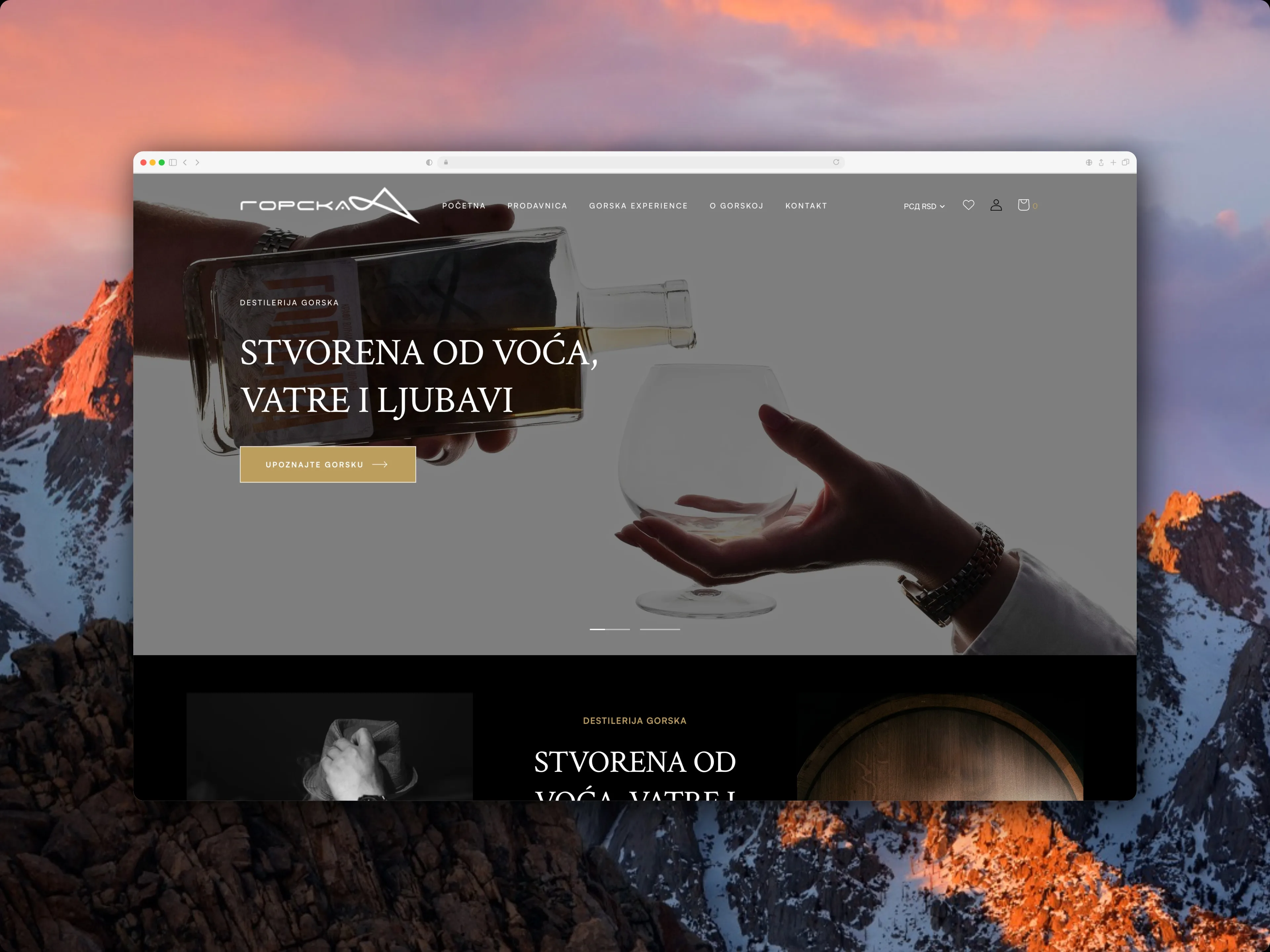 Destilerija Gorska website