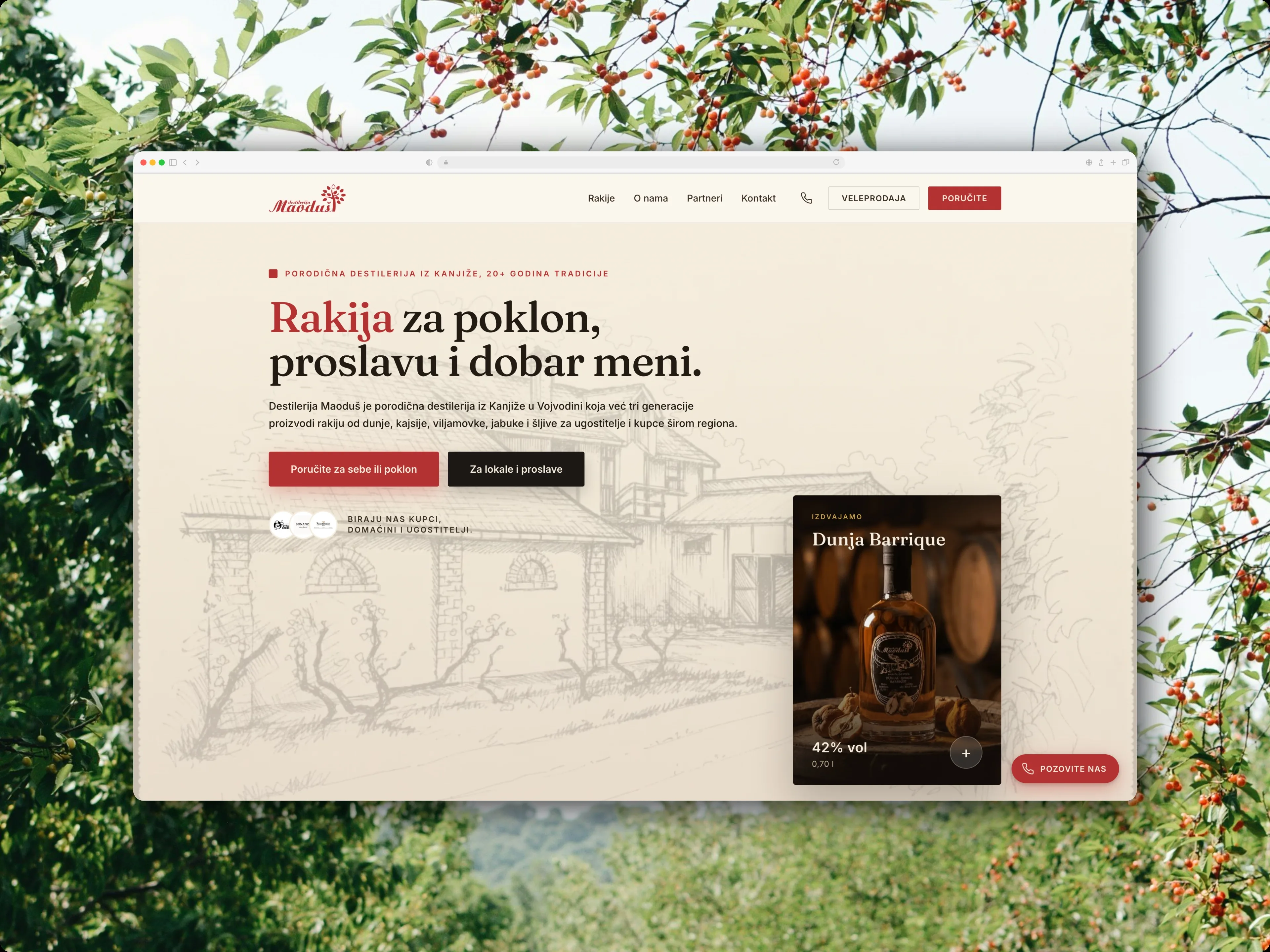 Destilerija Maodus website