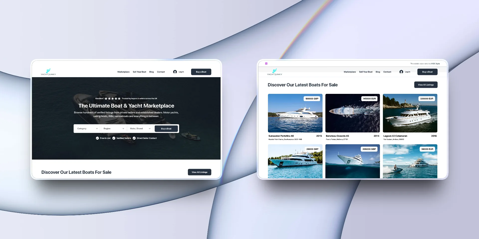 Yacht Junky website