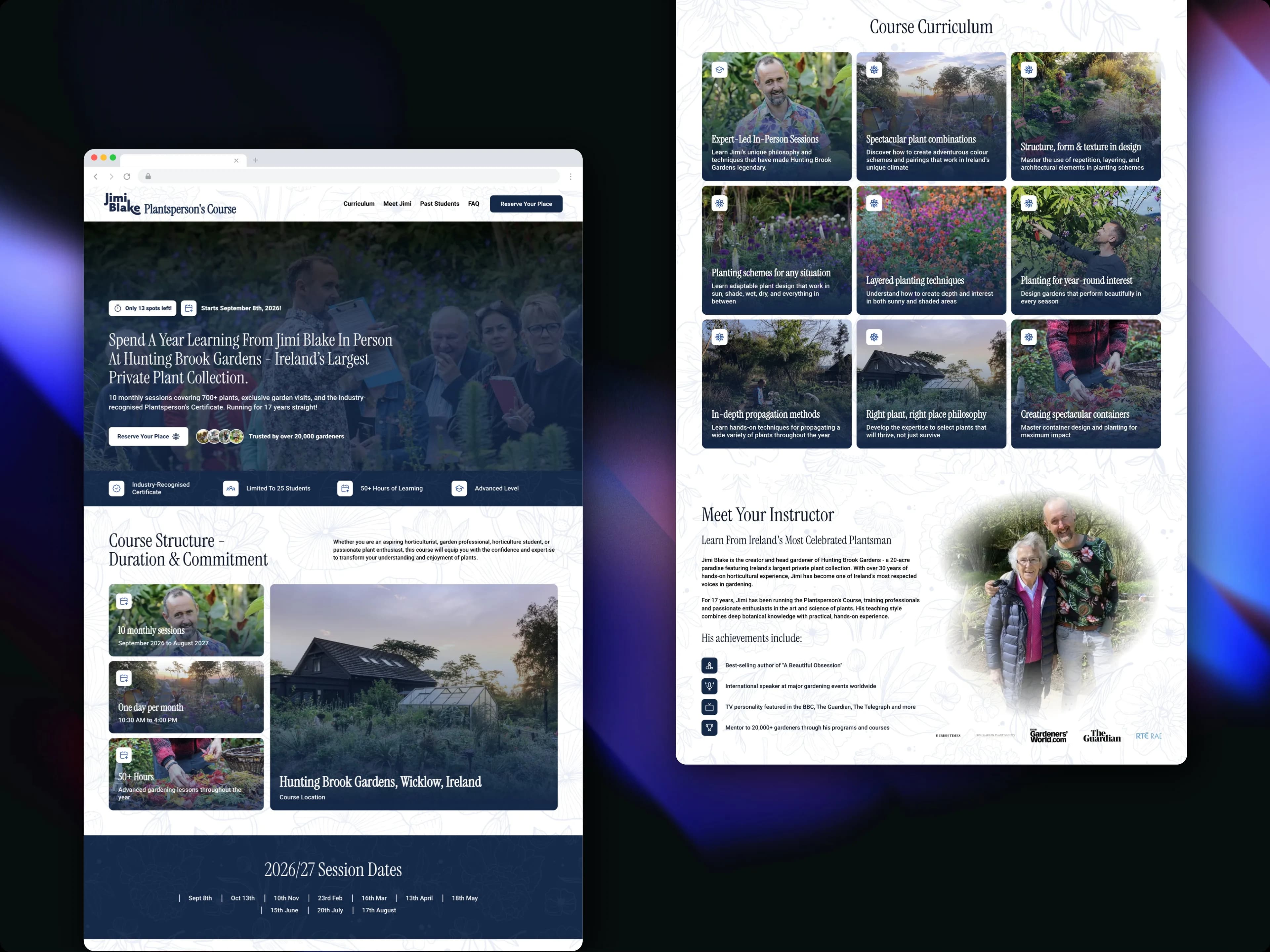 A campaign page built around a single action