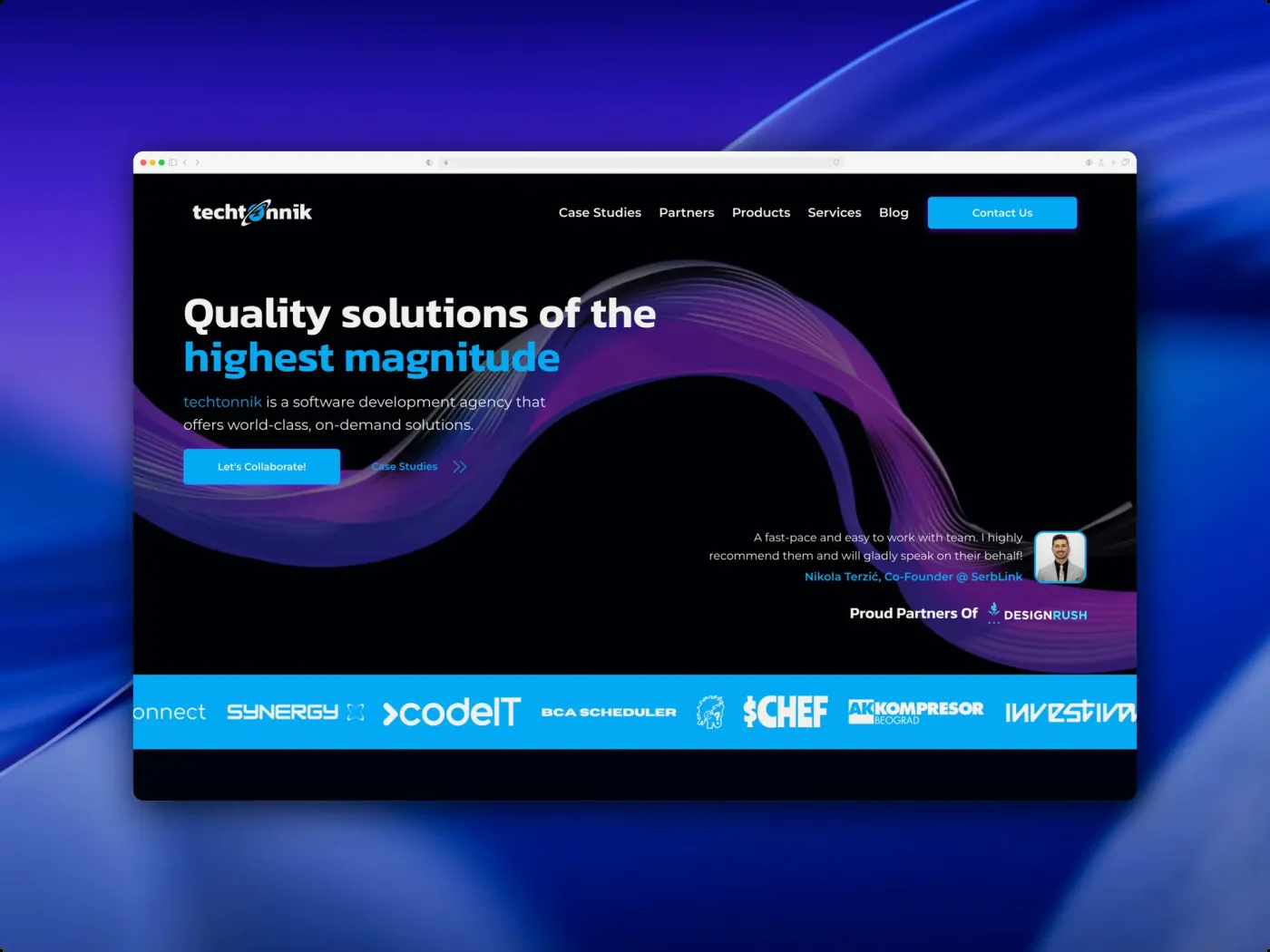 Techtonnik website, built on Wix Studio